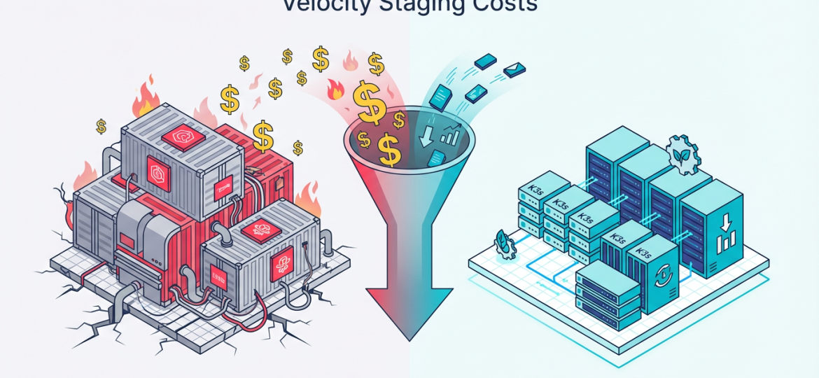 You don't need EKS with Fargate for your staging environment.