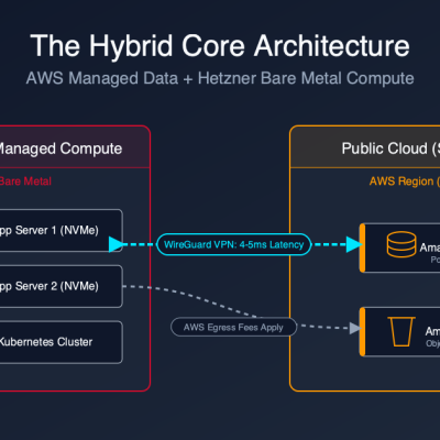 Hybrid Core Architecture: AWS Data + Hetzner Bare Metal Compute